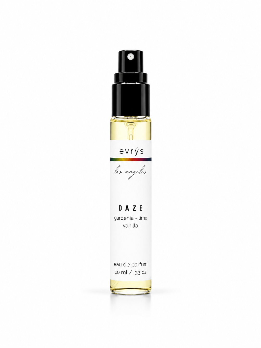 evrys Los Angeles Daze perfume bottle on a white background