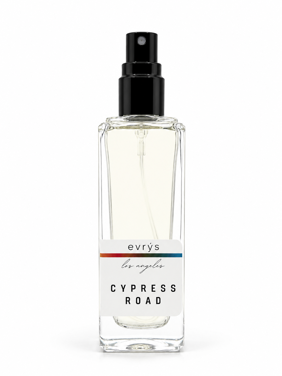 evrys Los Angeles Cypress Road perfume bottle on a white background