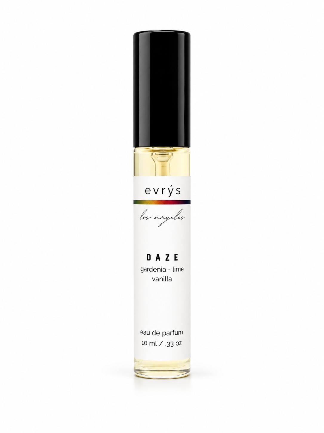 evrys Daze eau de parfum bottle on a white background