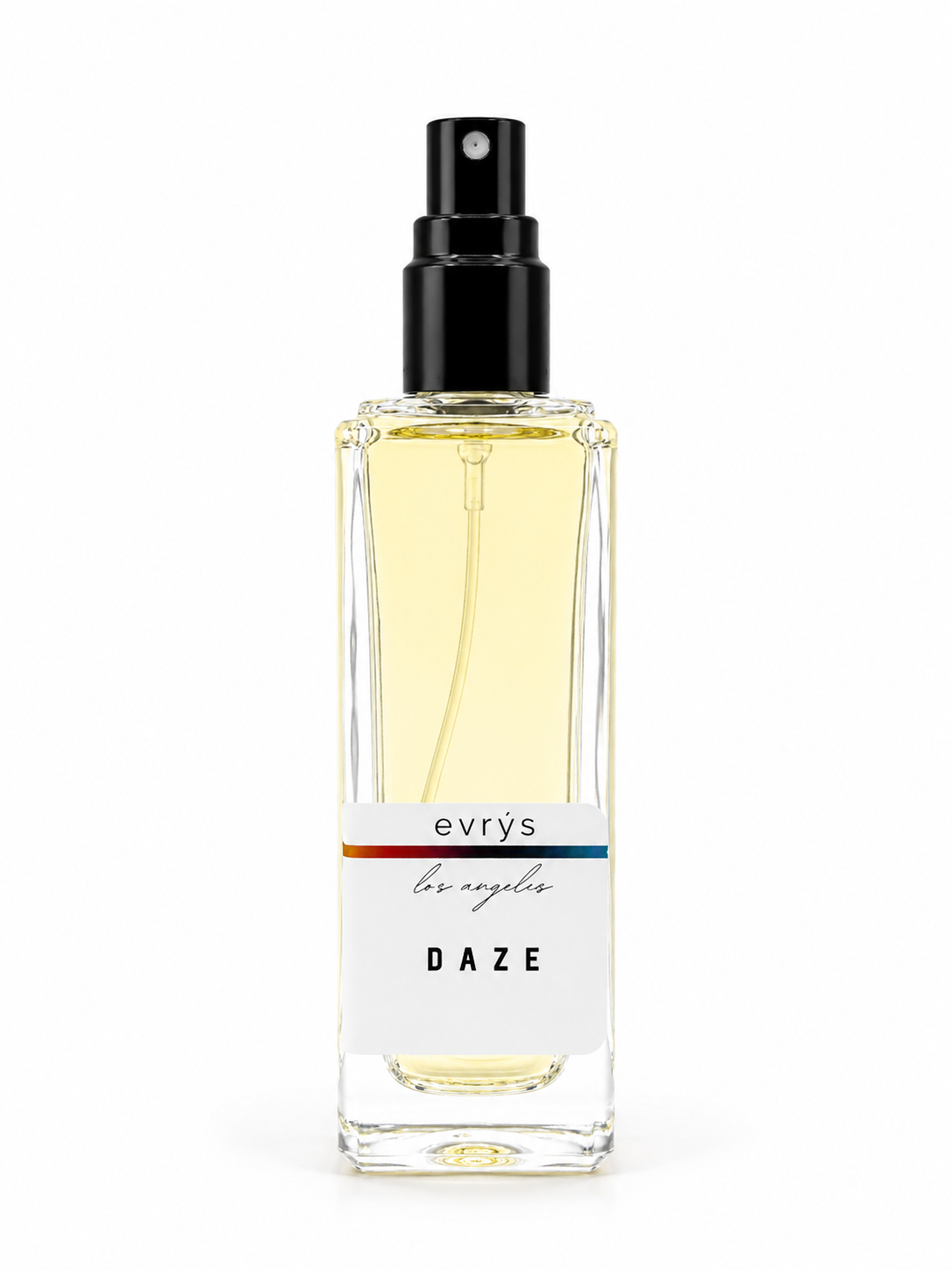evrys Los Angeles Daze perfume bottle on a white background