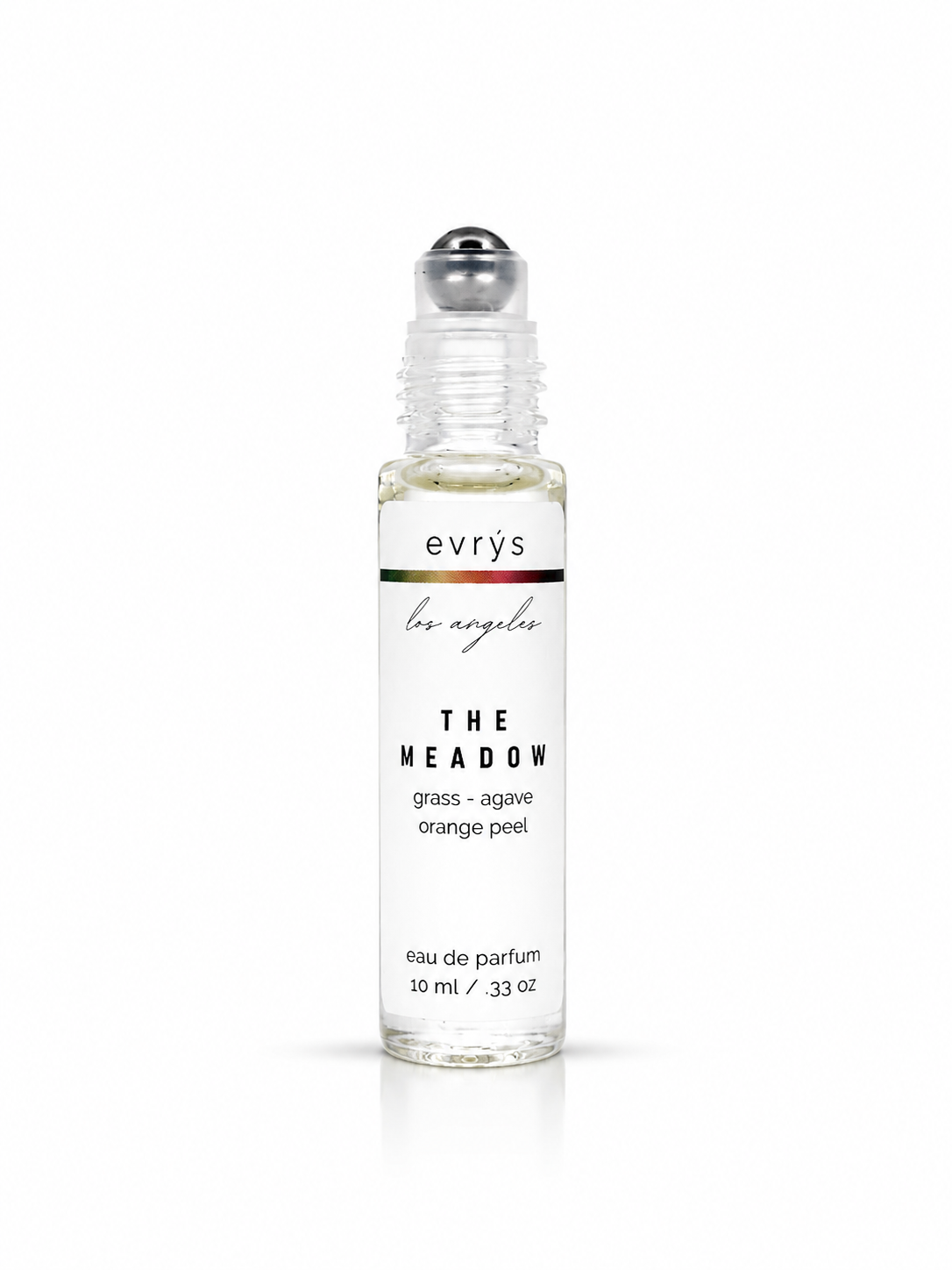evrys The Meadow oil roller perfume bottle on a white background