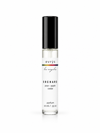 evrys Orchard perfume bottle on a white background